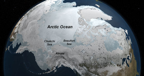 Imagen del Ártico extraída de Ciencia NASA